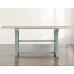 Darcy 5-piece 64-82″counter Set With 18-inch Leaf, Mint Green And Washed Linen Finish - Image 5
