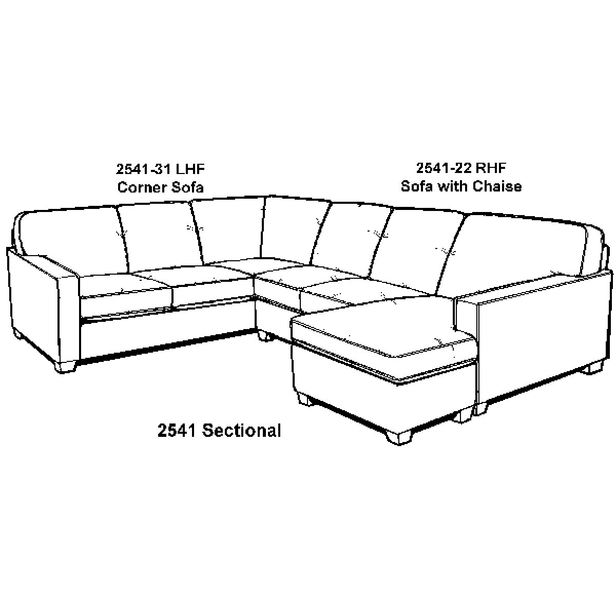 a985942dd3e32e8212ea118680a43d19 2541-17 LHF Sofa - Image 1