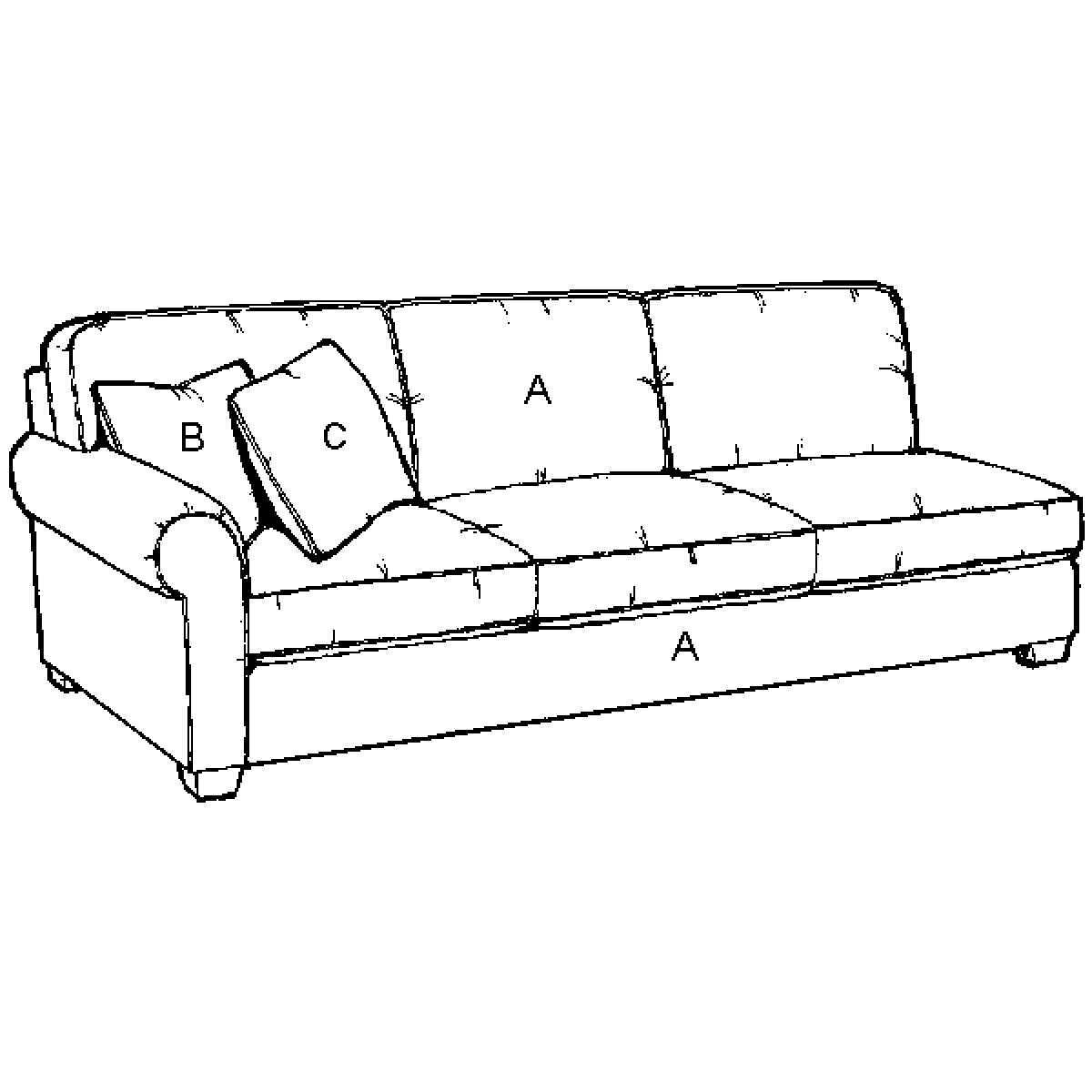 a9e445c9453097b996595b2bd926bb40 2577 LHF Sofa - Image 1