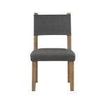 Aubrey Side Chair, Gray Vegan Leather With Driftwood Finish - Image 8