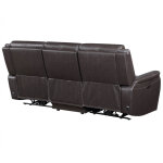 Alexandria Power Leather Reclining Sofa, Chocolate - Image 11