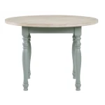 Darcy 5-piece 42″ Round Dining Set, Mint Green And Washed Linen Finish - Image 6
