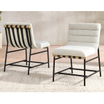 Nicco Side Chair Bucket Seat, Eggshell Fabric - Image 3