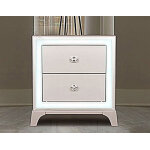 Cassie Queen Illuminating 4-piece Glam Queen Bedroom Set - Image 4
