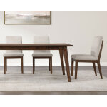 Canton 5-piece 72″ Upholstered Side Chair Dining Set