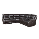 Alexandria Armless Leather Reclining Chair With Power Footrest, Chocolate - Image 8