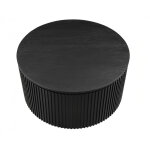 Colvin, 36″ Round Cocktail Table, Castered, Black - Image 6