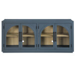 Magnolia Cathedral Doored Server, Dusty Blue Finish - Image 3