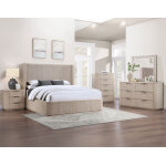 Henry 5-drawer Reeded Chest, Tan Finish - Image 10