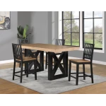 Magnolia 80-96-inch Counter Table W/18-inch Leaf, Black Base - Image 9