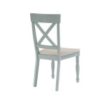 Darcy 5-piece 42″ Round Dining Set, Mint Green And Washed Linen Finish - Image 13