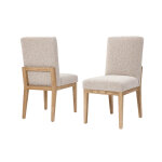 Dovetail Dining UPHOLSTERED SIDE CHAIR GREY FABRIC