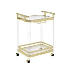 Aerin Server Cart, Gold - Image 4