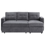 Noah Flippable, Convertible Storage Sleeper Chofa, Gray - Image 10