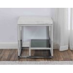 Aston White Marble End Table - Image 4