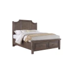 Maple Road Queen Scalloped Storage Bed