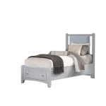 Bonanza Twin Upholstered Storage Bed 3/3 - Blue - BB26-331-033-033B-302-333