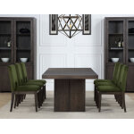 Evan 6-piece 78-96-inch Table Set With Green Velvet Chairs - Image 28