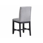 Yves 24″ Counter Stool, Grey Upholstered - Image 6