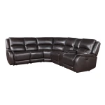 Alexandria Left-arm-facing Leather Recliner With Power Footrest, Chocolate - Image 9