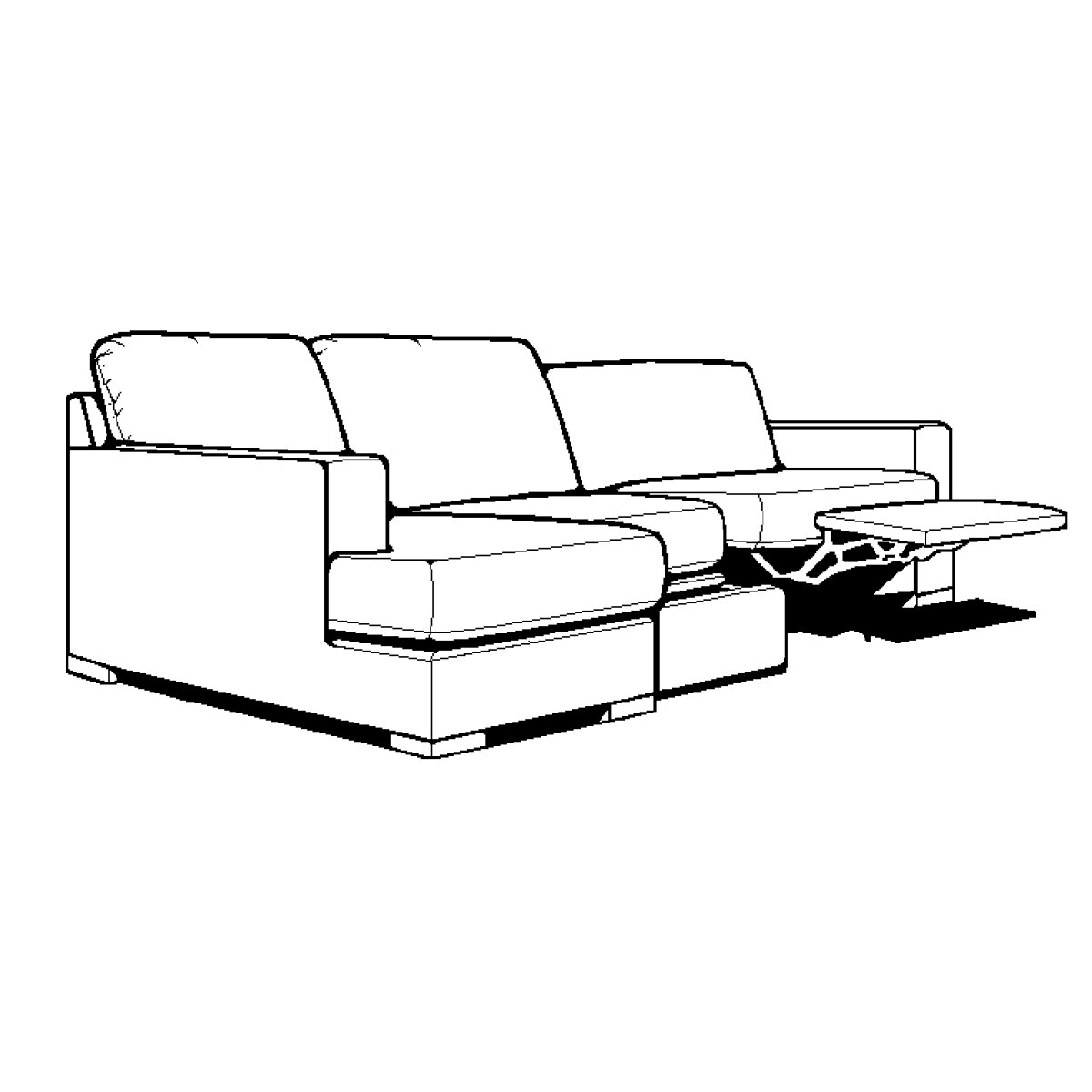 b427bb1417a700fd3b41d346d7d6c080 M2902P RHF Power Loveseat-with drawer - Image 1