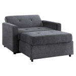 Noah Convertible Sleeper Chair-and-a-half, Gray - Image 15