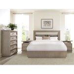 Cascade Queen Illuminated Panel Bed