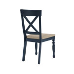 Darcy 5-piece 42″ Round Dining Set, Midnight Blue And Natural Finish - Image 15