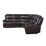 Alexandria Armless Leather Chair, Chocolate - Image 6