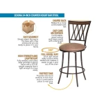 Sedona 30″ Bar Stool, Swivel - Image 4