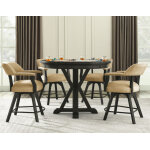 Rylie 6-piece Counter Game Dining Set, Black Finish - Image 3