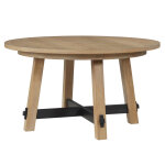 Aubrey 5-piece 54″ Round Dining Table Set, Driftwood - Image 6