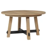 Aubrey 5-piece 54″ Round Dining Table Set, Driftwood - Image 5