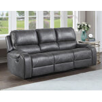 Keily Sofa, Manual Reclining, Drop-down Console, Grey