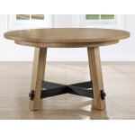 Aubrey 5-piece 54″ Round Dining Table Set, Driftwood - Image 9