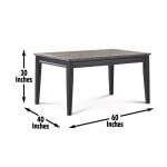 Raven Noir 59.5 Inch Dining Table - Image 5