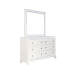 Cassie Illuminating Glam Dresser And Mirror, Shimmering Pearl Finish - Image 11