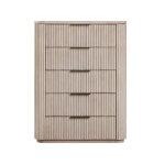 Henry 5-drawer Reeded Chest, Tan Finish - Image 6
