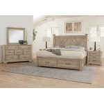 Cool Rustic Queen X Bed With Footboard Storage - 176-557-050B-502-555 - Image 3