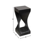 Solana Solid Wood Accent Table, Black Finish - Image 6