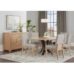 Crafted Cherry Dining by Ben & Erin Napier UPH SIDE CHAIR OATMEAL FABRIC - Image 7