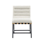 Nicco Side Chair Bucket Seat, Eggshell Fabric