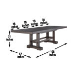 Napa 108-inch Dining Table With 2/18-inch Leaves - Image 8