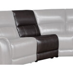 Alexandria Armless Leather Chair, Chocolate