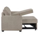 Noah Flippable, Convertible Storage Sleeper Chofa, Tan - Image 21