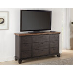 Bear Creek Dresser And Mirror, Brown - Image 4