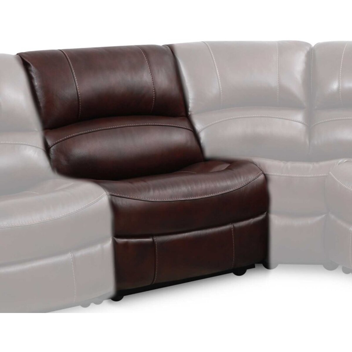 c1d6ed7166ab7cd87cec71653f289cff Denver Leather Armless Chair, Brown - Image 1