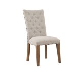 Riverdale Trestle Table With 4 Upholstered Side Chairs - Image 4