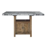 Grayson 6-piece Marble Top Counter Storage Dining Set - Image 11