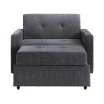Noah Convertible Sleeper Chair-and-a-half, Gray - Image 7